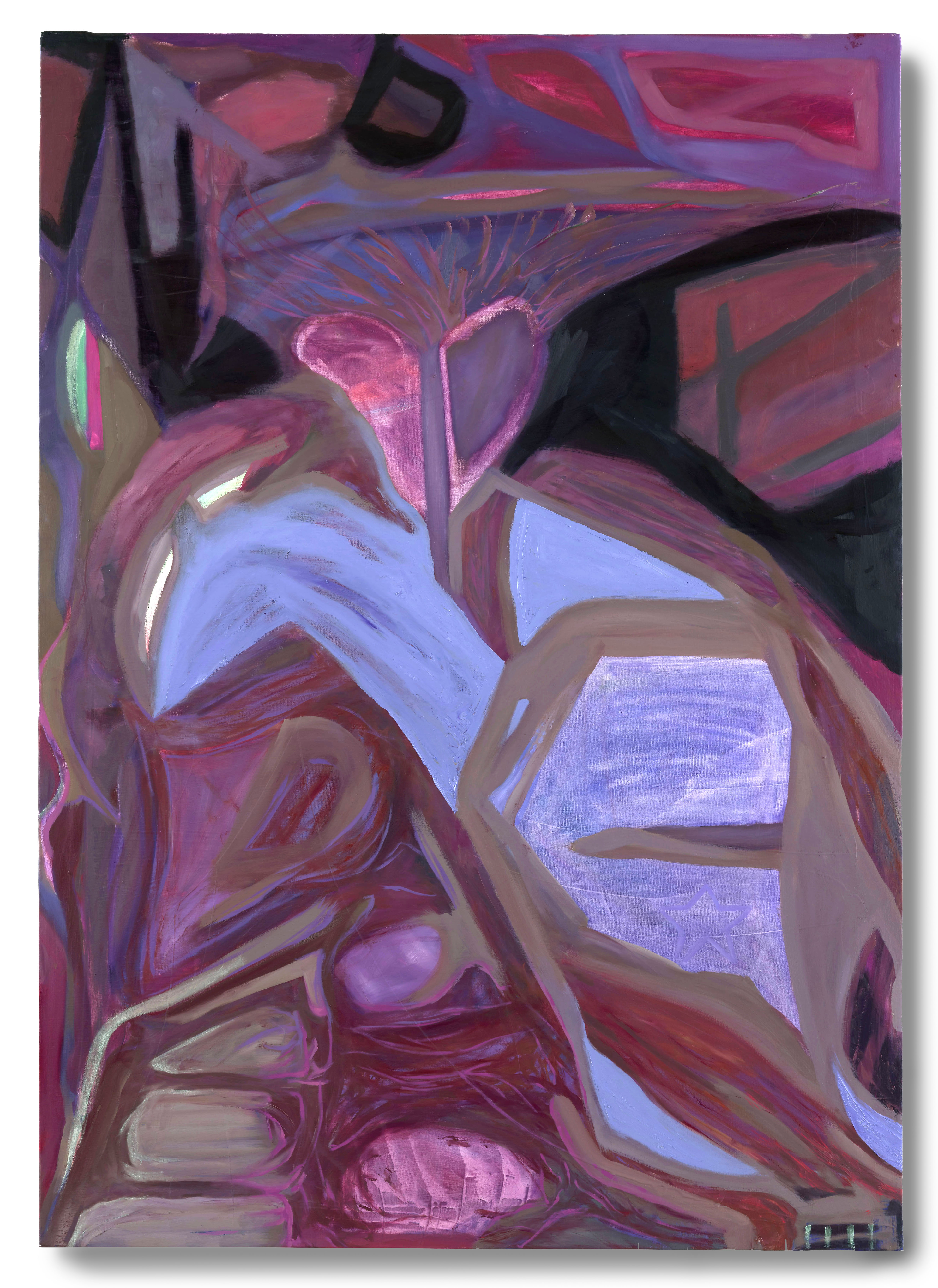 Out of the Void Comes Joy, 61x43_, oil, glitter and inteference pigment on canvas, 2026, AVAILABLE
